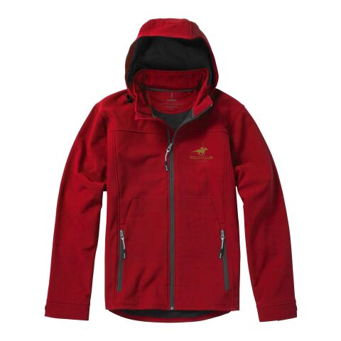 Werbeartikel Langley Softshell Jacke – rot – XXL – mit Logo bedruckt