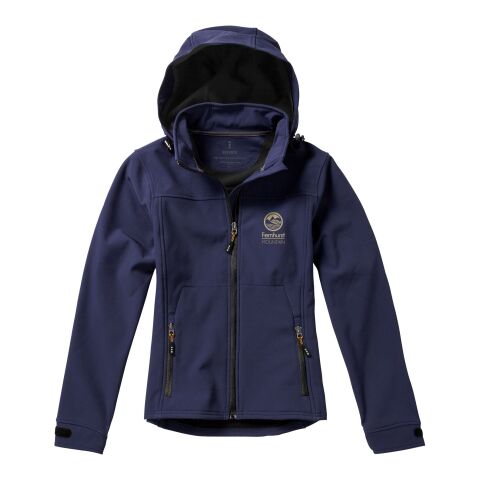 Werbeartikel Langley Damen Softshell Jacke – navy – M – mit Logo bedruckt