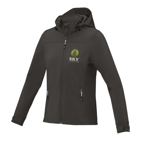 Werbeartikel Langley Damen Softshell Jacke – anthrazit – L – mit Logo bedruckt