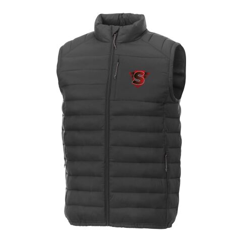 48h Express-Druck Werbeartikel Pallas GRS recycelter wattierter Bodywarmer für Herren – storm grey – XL – mit Logo bedruckt