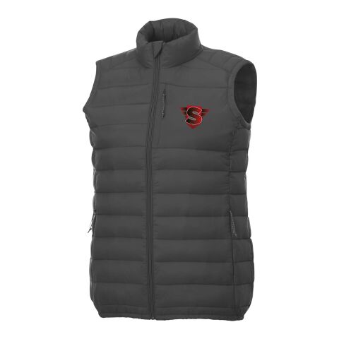 Werbeartikel Pallas GRS recycelter wattierter Bodywarmer für Damen – storm grey – XS – mit Logo bedruckt