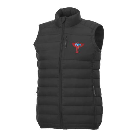 Werbeartikel Pallas GRS recycelter wattierter Bodywarmer für Damen – schwarz – XXL – mit Logo bedruckt