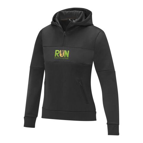 Sayan Kapuzenpullover mit halbem Reißverschluss für Damen Standard | schwarz | M | ohne Werbeanbringung | Nicht verfügbar | Nicht verfügbar | Nicht verfügbar