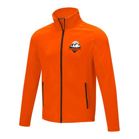 Werbeartikel Zelus Fleecejacke für Herren – orange – XL – mit Logo bedruckt