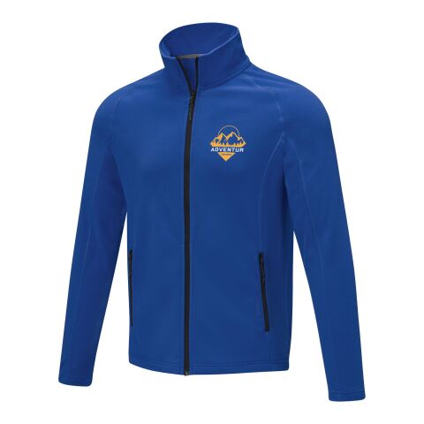 Werbeartikel Zelus Fleecejacke für Herren – blau – L – mit Logo bedruckt