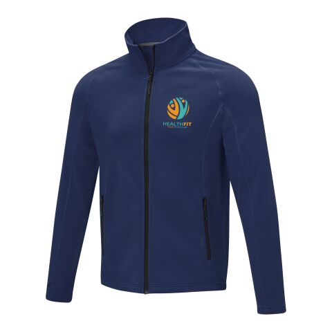 Werbeartikel Zelus Fleecejacke für Herren – navy – XL – mit Logo bedruckt