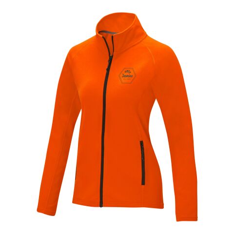 Werbeartikel Zelus Fleecejacke für Damen – orange – XL – mit Logo bedruckt