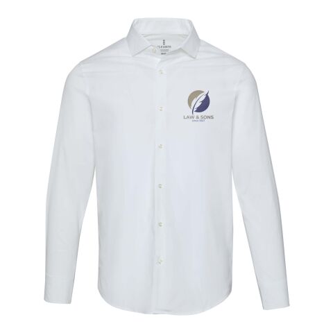 Werbeartikel Carnelian Popeline Hemd – weiß – M – mit Logo bedruckt