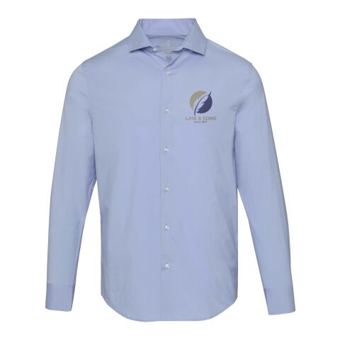 Werbeartikel Carnelian Popeline Hemd – hellblau – 3XL – mit Logo bedruckt