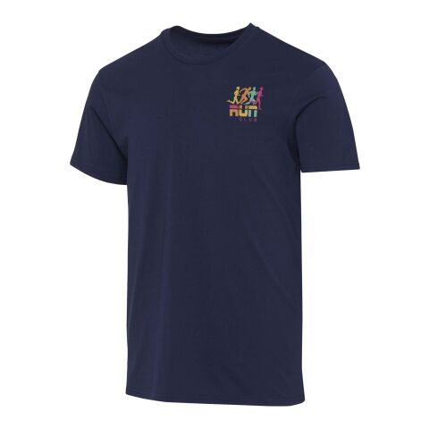 Werbeartikel Azurite Kurzärmeliges T-Shirt aus 160 g/m² Bio Baumwolle (OCS), unisex – navy – XL – mit Logo bedruckt