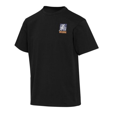 Werbeartikel Lucas T-Shirt in Übergröße aus recycelter 280 g/m2Bio Baumwolle (OCS) unisex – schwarz – M – mit Logo bedruckt