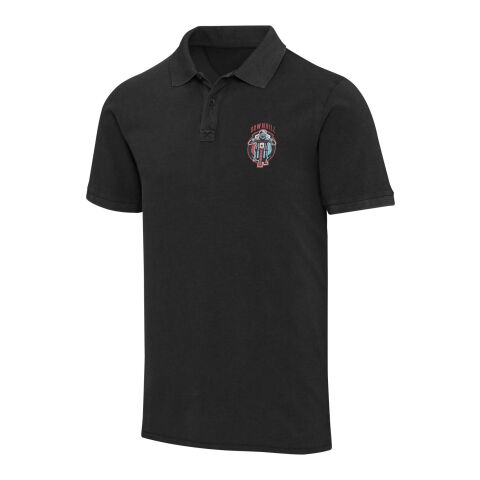Calgary Poloshirt für Herren im Washed Look, 200 g/m2 Standard | schwarz | 3XL | ohne Werbeanbringung | Nicht verfügbar | Nicht verfügbar | Nicht verfügbar