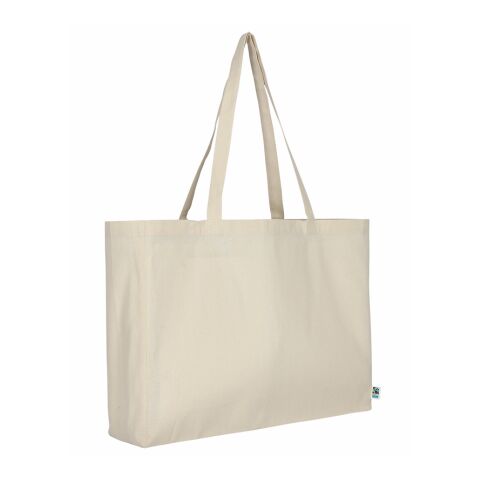 Fairtrade-Baumwolltasche Cotton-Shopper beige | ohne Werbeanbringung | ohne Werbeanbringung