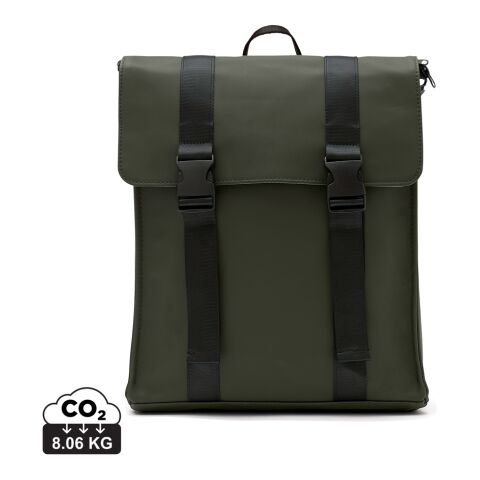 Mitarbeitergeschenk Rucksack VINGA Baltimore – grün – mit Logodruck für 17 Zoll Laptop, komfortabler Backpack für das Mitarbeiter-Onboarding