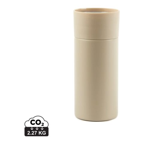 Werbeartikel VINGA Otis 300 ml Coffee-to-go Thermobecher aus Edelstahl mit Einhand-Verschluss 6h isolierend – grau – mit Logo bedruckt
