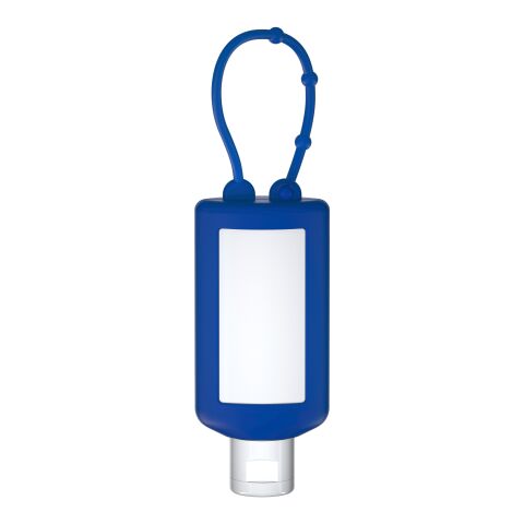 Werbeartikel Sonnenmilch LSF 30 – blau – mit Logo bedruckt