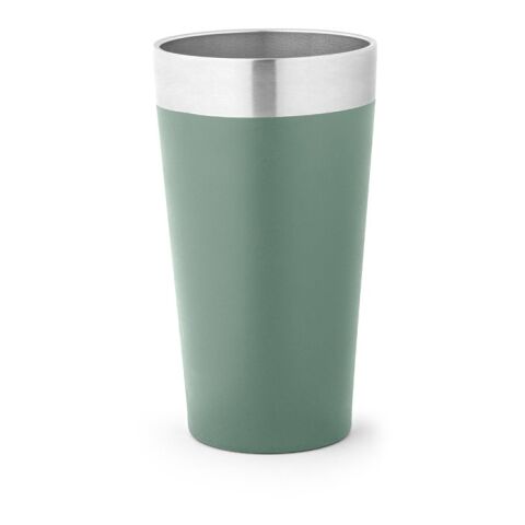 Werbeartikel GRACE. Thermobecher aus Edelstahl 540 ml – khaki – mit Logo bedruckt