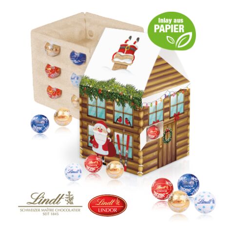 Adventshaus &quot;Edition&quot; Mit Lindt Schokolade Mit Papier-Inlay bunt | 4C Digital-/Offsetdruck