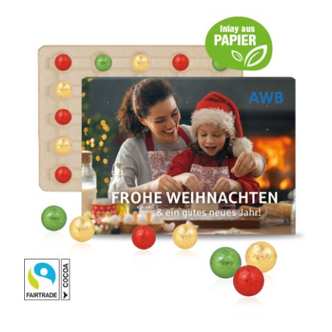 Wand-Adventskalender Mit Fairtrade® Schokolade bunt | 4C Digital-/Offsetdruck