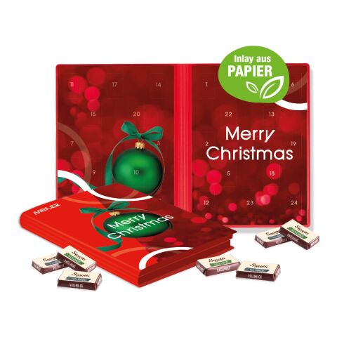 Adventskalender Weihnachtsbuch mit Sarotti Fairtrade® Schokolade, Inlay aus Papier