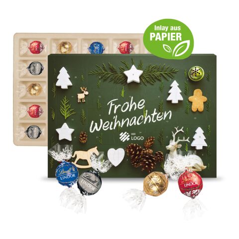 Adventskalender Lindt Lindor, Inlay aus Papier bunt | ohne Werbeanbringung