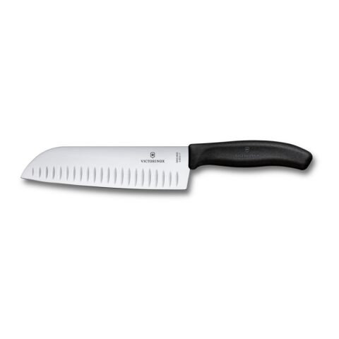 Victorinox Swiss Classic Santokumesser schwarz | Ätzung auf Klinge