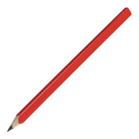 Zimmermannsbleistift, 24 cm rot | ohne Werbeanbringung | eckig-oval