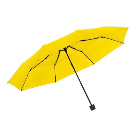 Werbeartikel Taschenschirm doppler Hit Mini – gelb – mit individuellem Logodruck sturmfest mit Fiberglasgestell als Messe-Giveaway