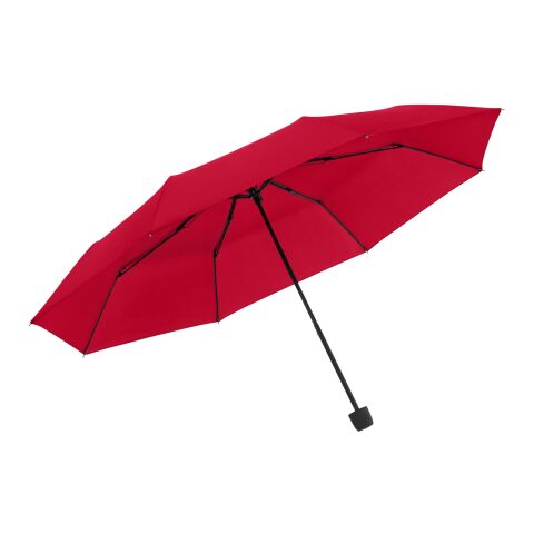Werbeartikel Taschenschirm doppler Hit Mini – rot – mit Logo bedruckt, sturmfest mit Fiberglaselementen als praktisches Messe-Giveaway