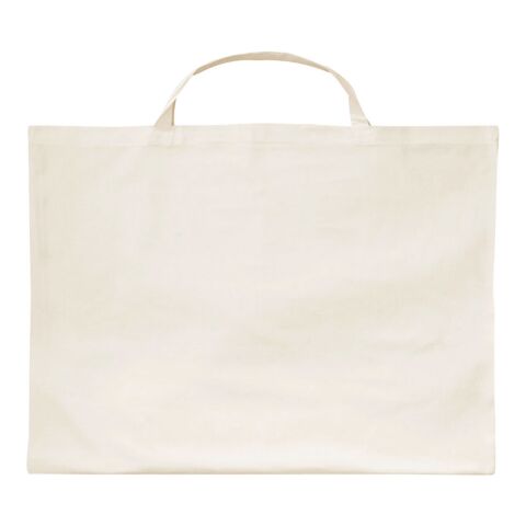 Baumwolltasche Big 70x50 cm kurze Henkel beige | 1-farbiger Druck | ohne Werbeanbringung