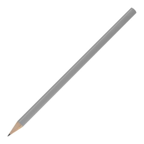 Werbeartikel Bleistift, lackiert, rund – grau – mit Logo bedruckt