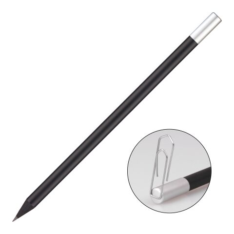 Bleistift mit Magnet und Metallkappe schwarz-silber | ohne Werbeanbringung