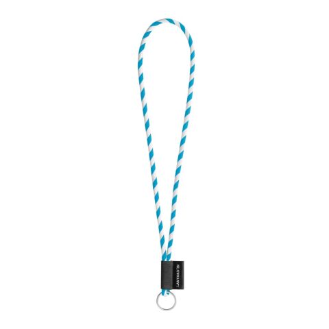 Lanyard Tube Long Set I. Standardmodelle Weiß-hellblau | ohne Werbeanbringung