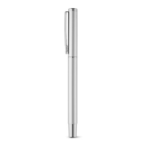 Werbeartikel DANEY. Recyceltem Aluminium (100% rAL)-Roller mit Clip – Satinsilber – mit Logo bedruckt