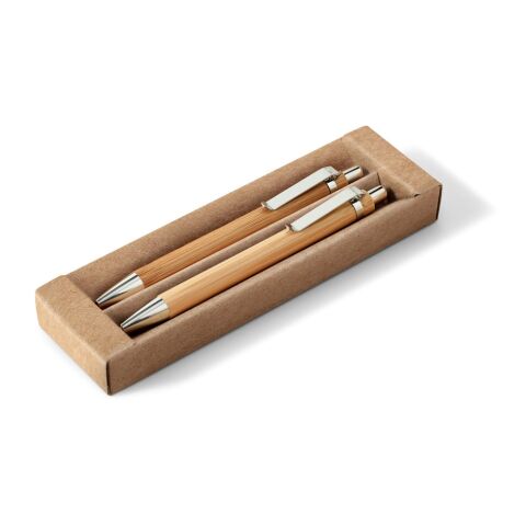 GREENY. Schreibset mit Kugelschreiber und Minenbleistift aus Bambus