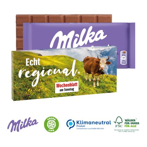 Schokolade von Milka, 100 g ohne Werbeanbringung