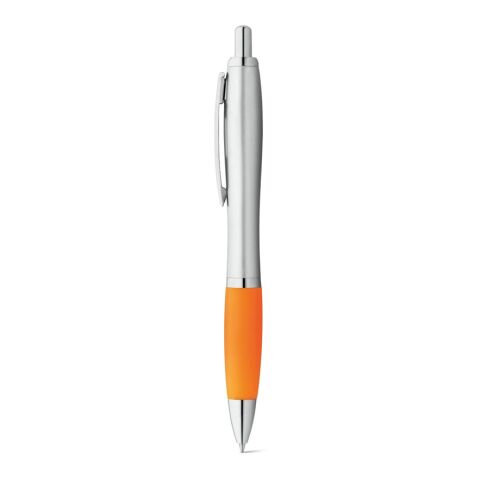 Werbeartikel SWING. Kugelschreiber aus ABS aus Kunststoff mit Aluminiumclip – Orange – mit Logo bedruckt