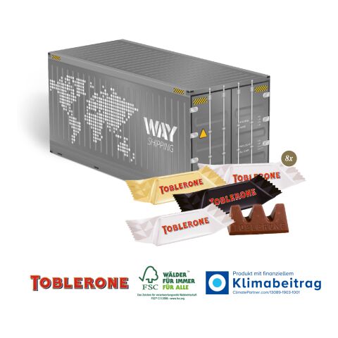 3D Präsent Container mit Toblerone Minis, Klimaneutral, FSC® 