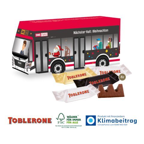 3D Präsent Bus mit TOBLERONE Mini, Klimaneutral, FSC®