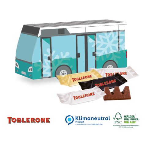 3D Präsent Bus mit Ritter SPORT Schokolade, Klimaneutral, FSC® ohne Werbeanbringung | TOBLERONE Mini´s