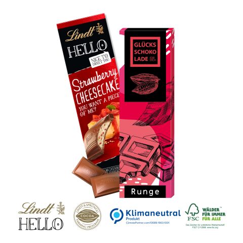 Schokolade von Lindt HELLO, Klimaneutral, FSC® 4C Digital-/Offsetdruck