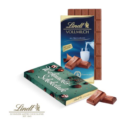 Premium Schokolade von Lindt, 100 g, Klimaneutral, FSC® ohne Werbeanbringung