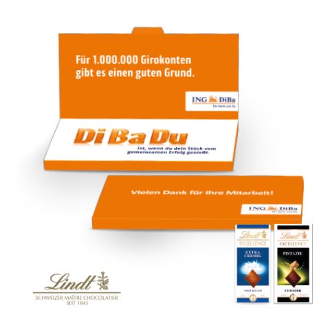 Grußkarte Mit Schokoladentafel Von Lindt