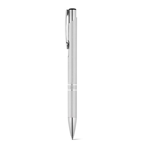 Werbeartikel BETA. Aluminium-Kugelschreiber mit Clip – Satinsilber – mit Logo bedruckt
