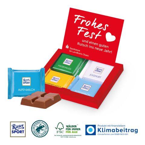 Mini-Grußkarte mit Ritter SPORT Schokolade