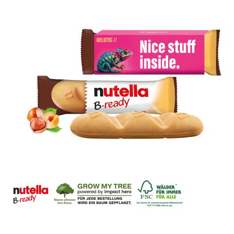 B-Ready Nutella Mit Werbebanderole bunt | 4C Digital-/Offsetdruck
