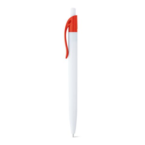 Werbeartikel MARS. Kugelschreiber aus ABS mit farbigem Clip – Rot – mit Logo bedruckt