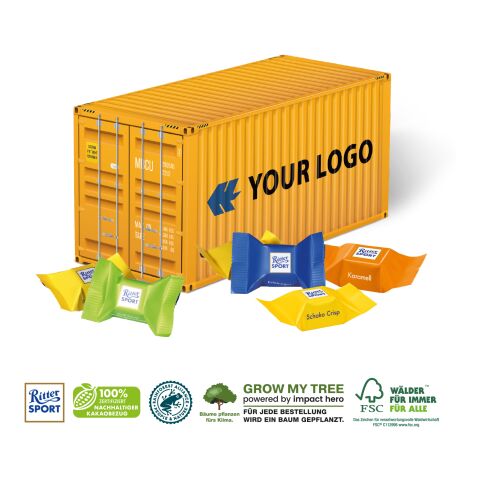 3D Präsent „Container” bunt | ohne Werbeanbringung | Ritter SPORT Schokowürfel
