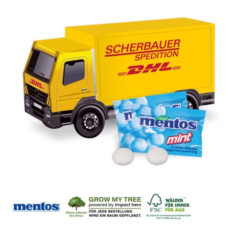 3D Präsent „Lkw” bunt | 4C Digital-/Offsetdruck | Mentos Mint