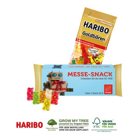 Haribo Goldbären Im Werbeschuber, 75 G bunt | 4C Digital-/Offsetdruck | Goldbären
